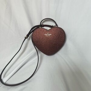 Kate Spade Heart-Shaped Maroon Crossbody Bag